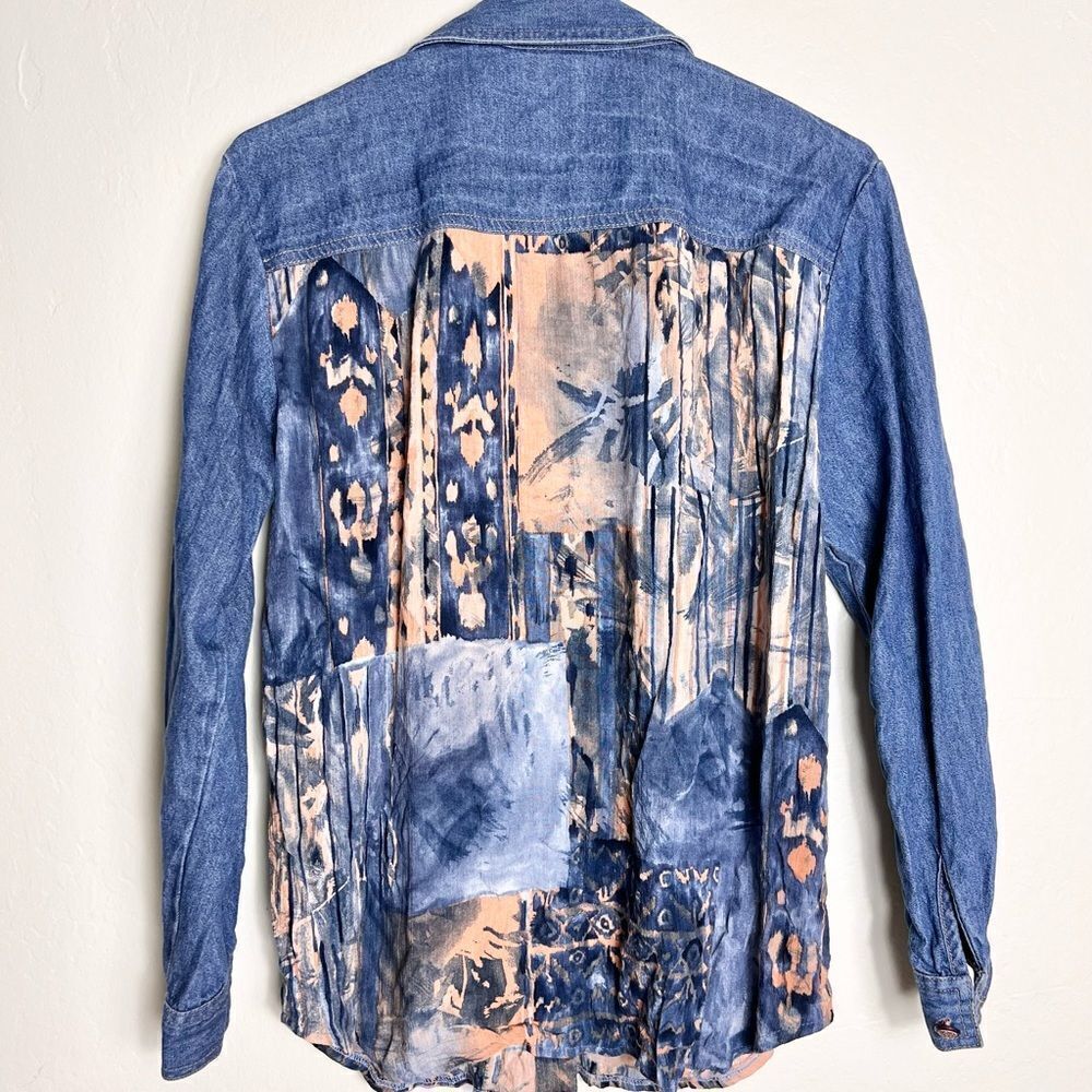 Saint Germain Vintage Denim Southwestern Buttondown Shirt - Picture 7 of 7